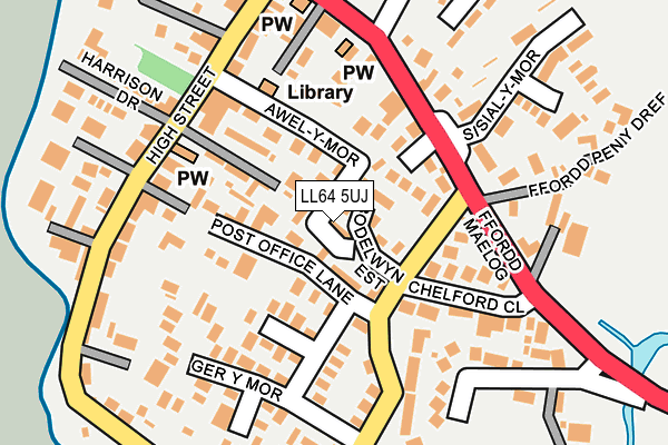 LL64 5UJ map - OS OpenMap – Local (Ordnance Survey) LL64 5UJ map - OS OpenMap – Local (Ordnance Survey)