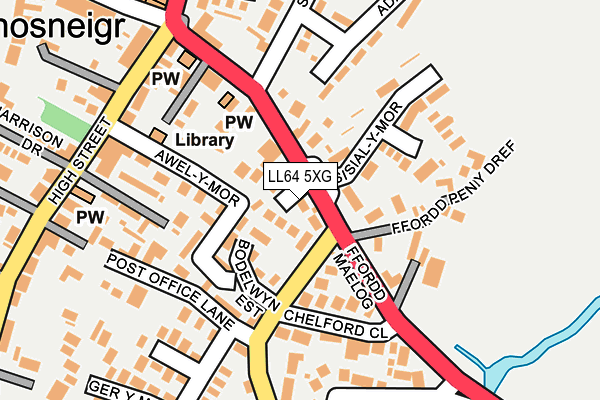 LL64 5XG map - OS OpenMap – Local (Ordnance Survey) LL64 5XG map - OS OpenMap – Local (Ordnance Survey)