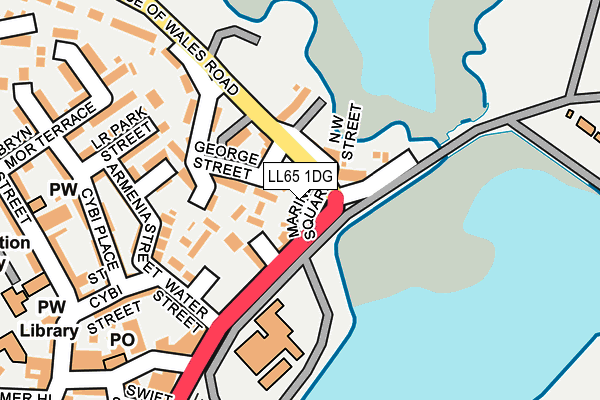 LL65 1DG map - OS OpenMap – Local (Ordnance Survey) LL65 1DG map - OS OpenMap – Local (Ordnance Survey)