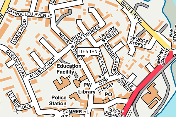 LL65 1HN map - OS OpenMap – Local (Ordnance Survey) LL65 1HN map - OS OpenMap – Local (Ordnance Survey)