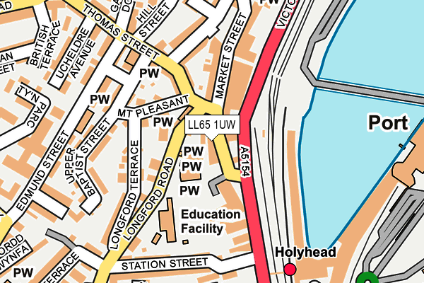 LL65 1UW map - OS OpenMap – Local (Ordnance Survey) LL65 1UW map - OS OpenMap – Local (Ordnance Survey)