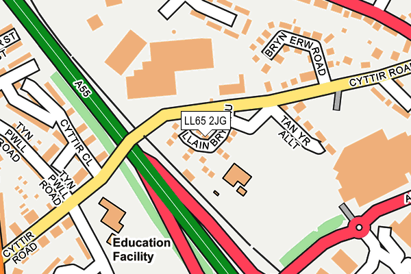 LL65 2JG map - OS OpenMap – Local (Ordnance Survey) LL65 2JG map - OS OpenMap – Local (Ordnance Survey)