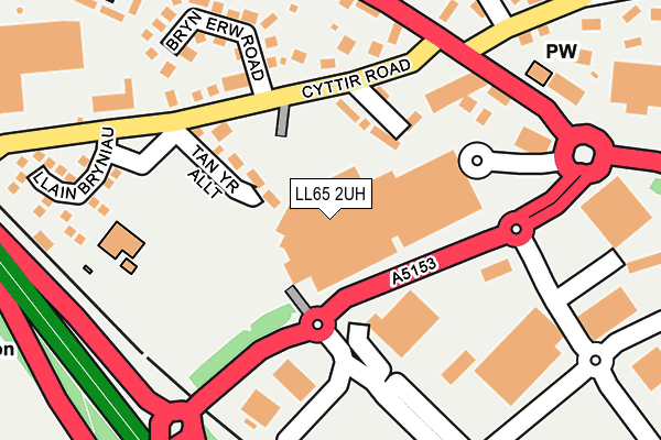 LL65 2UH map - OS OpenMap – Local (Ordnance Survey) LL65 2UH map - OS OpenMap – Local (Ordnance Survey)