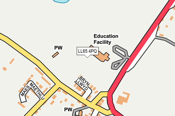 LL65 4PQ map - OS OpenMap – Local (Ordnance Survey) LL65 4PQ map - OS OpenMap – Local (Ordnance Survey)