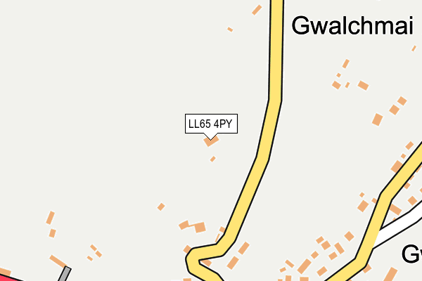 LL65 4PY map - OS OpenMap – Local (Ordnance Survey) LL65 4PY map - OS OpenMap – Local (Ordnance Survey)