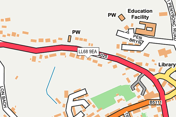 LL68 9EA map - OS OpenMap – Local (Ordnance Survey) LL68 9EA map - OS OpenMap – Local (Ordnance Survey)