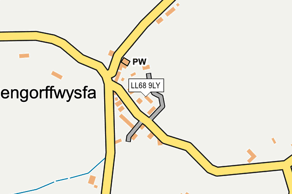 LL68 9LY map - OS OpenMap – Local (Ordnance Survey)