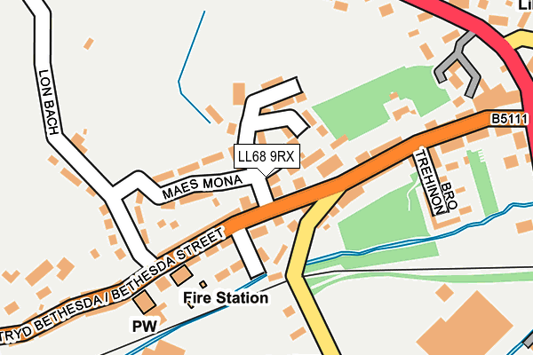 LL68 9RX map - OS OpenMap – Local (Ordnance Survey) LL68 9RX map - OS OpenMap – Local (Ordnance Survey)