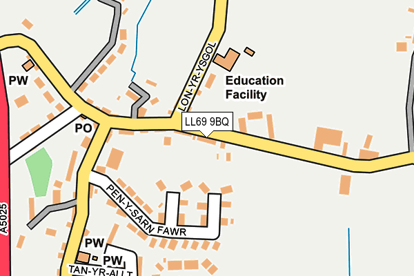 LL69 9BQ map - OS OpenMap – Local (Ordnance Survey) LL69 9BQ map - OS OpenMap – Local (Ordnance Survey)