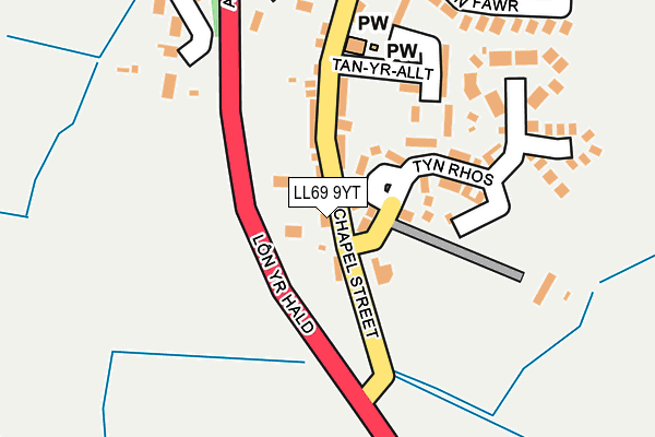 LL69 9YT map - OS OpenMap – Local (Ordnance Survey) LL69 9YT map - OS OpenMap – Local (Ordnance Survey)