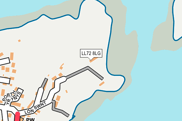 LL72 8LG map - OS OpenMap – Local (Ordnance Survey) LL72 8LG map - OS OpenMap – Local (Ordnance Survey)