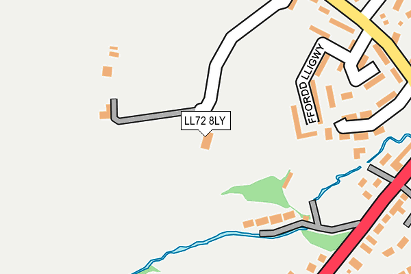 LL72 8LY map - OS OpenMap – Local (Ordnance Survey) LL72 8LY map - OS OpenMap – Local (Ordnance Survey)
