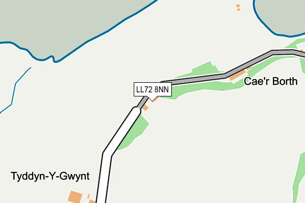 LL72 8NN map - OS OpenMap – Local (Ordnance Survey) LL72 8NN map - OS OpenMap – Local (Ordnance Survey)