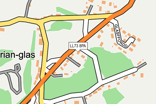 LL73 8PA map - OS OpenMap – Local (Ordnance Survey) LL73 8PA map - OS OpenMap – Local (Ordnance Survey)