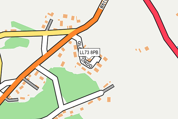 LL73 8PB map - OS OpenMap – Local (Ordnance Survey) LL73 8PB map - OS OpenMap – Local (Ordnance Survey)