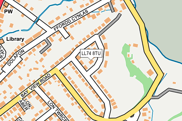 LL74 8TU map - OS OpenMap – Local (Ordnance Survey) LL74 8TU map - OS OpenMap – Local (Ordnance Survey)