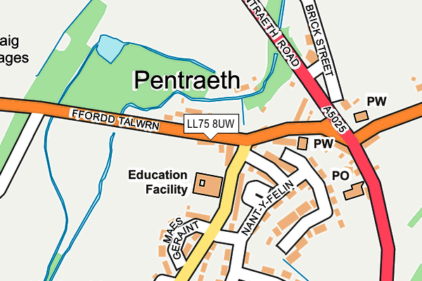 LL75 8UW map - OS OpenMap – Local (Ordnance Survey) LL75 8UW map - OS OpenMap – Local (Ordnance Survey)