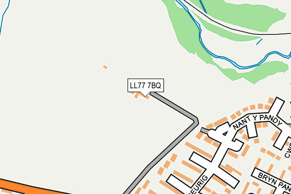 LL77 7BQ map - OS OpenMap – Local (Ordnance Survey) LL77 7BQ map - OS OpenMap – Local (Ordnance Survey)