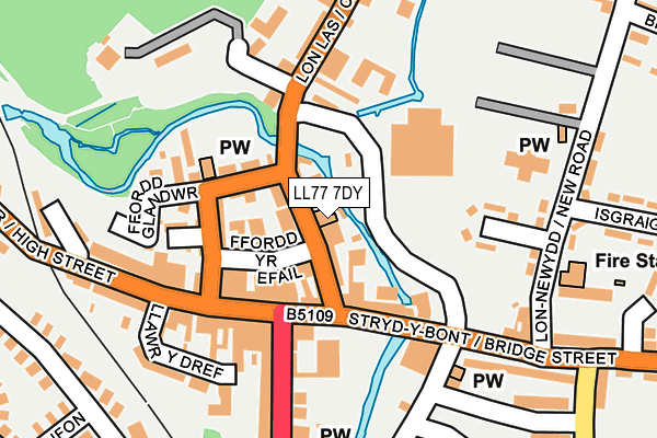 LL77 7DY map - OS OpenMap – Local (Ordnance Survey) LL77 7DY map - OS OpenMap – Local (Ordnance Survey)