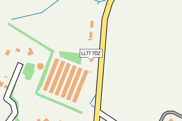 LL77 7DZ map - OS OpenMap – Local (Ordnance Survey) LL77 7DZ map - OS OpenMap – Local (Ordnance Survey)