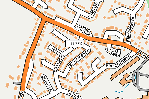 LL77 7EX map - OS OpenMap – Local (Ordnance Survey) LL77 7EX map - OS OpenMap – Local (Ordnance Survey)
