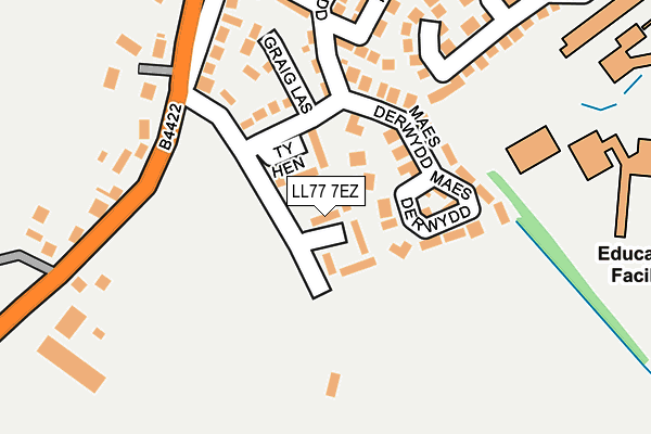 LL77 7EZ map - OS OpenMap – Local (Ordnance Survey) LL77 7EZ map - OS OpenMap – Local (Ordnance Survey)