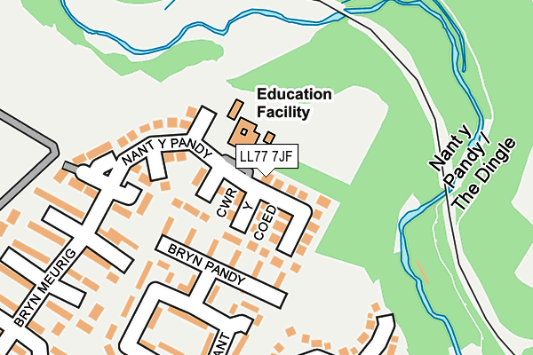 LL77 7JF map - OS OpenMap – Local (Ordnance Survey) LL77 7JF map - OS OpenMap – Local (Ordnance Survey)