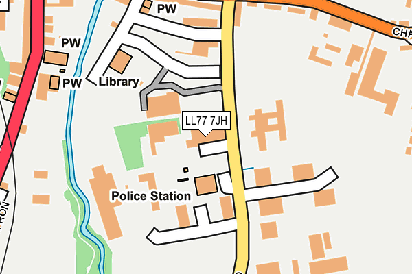 LL77 7JH map - OS OpenMap – Local (Ordnance Survey) LL77 7JH map - OS OpenMap – Local (Ordnance Survey)