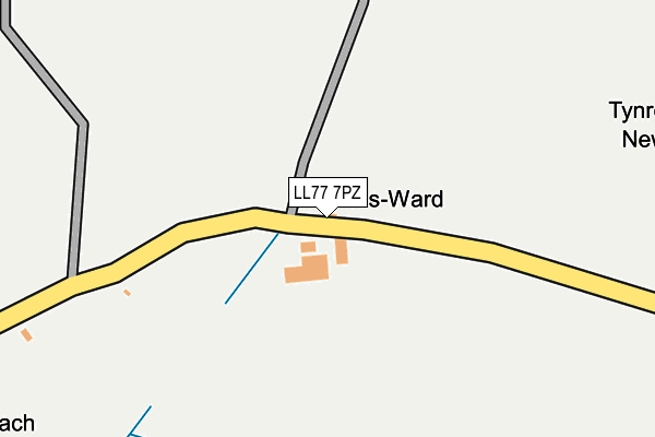 LL77 7PZ map - OS OpenMap – Local (Ordnance Survey) LL77 7PZ map - OS OpenMap – Local (Ordnance Survey)