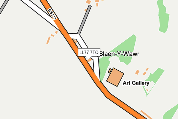 LL77 7TQ map - OS OpenMap – Local (Ordnance Survey) LL77 7TQ map - OS OpenMap – Local (Ordnance Survey)