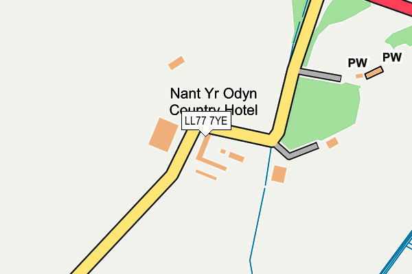 LL77 7YE map - OS OpenMap – Local (Ordnance Survey) LL77 7YE map - OS OpenMap – Local (Ordnance Survey)