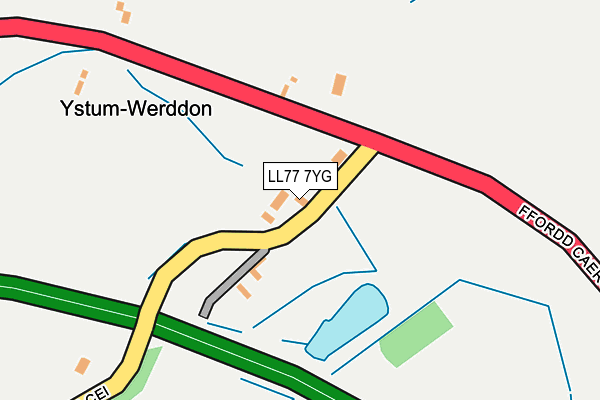 LL77 7YG map - OS OpenMap – Local (Ordnance Survey) LL77 7YG map - OS OpenMap – Local (Ordnance Survey)