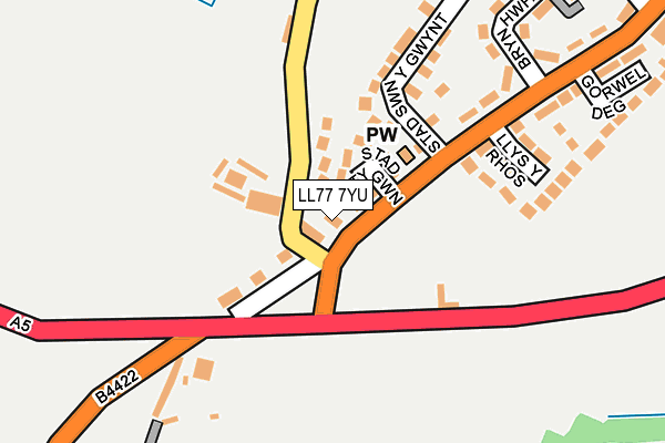 LL77 7YU map - OS OpenMap – Local (Ordnance Survey) LL77 7YU map - OS OpenMap – Local (Ordnance Survey)
