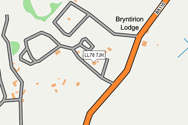 LL78 7JH map - OS OpenMap – Local (Ordnance Survey) LL78 7JH map - OS OpenMap – Local (Ordnance Survey)