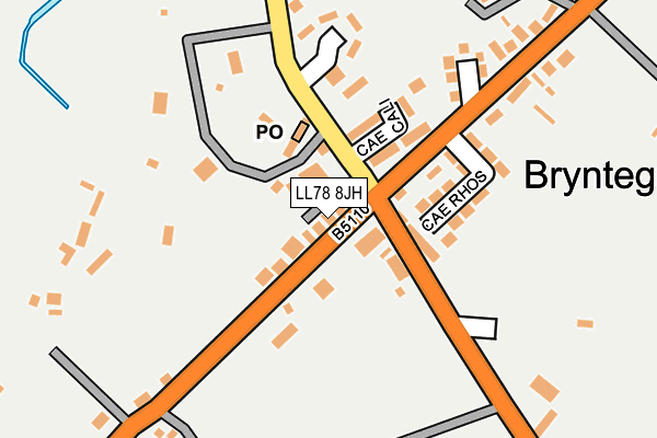 LL78 8JH map - OS OpenMap – Local (Ordnance Survey) LL78 8JH map - OS OpenMap – Local (Ordnance Survey)
