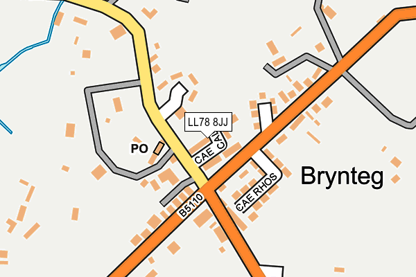 LL78 8JJ map - OS OpenMap – Local (Ordnance Survey) LL78 8JJ map - OS OpenMap – Local (Ordnance Survey)
