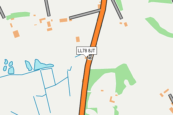 LL78 8JT map - OS OpenMap – Local (Ordnance Survey) LL78 8JT map - OS OpenMap – Local (Ordnance Survey)