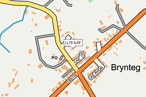 LL78 8JW map - OS OpenMap – Local (Ordnance Survey) LL78 8JW map - OS OpenMap – Local (Ordnance Survey)