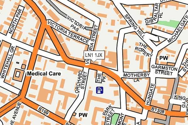 LN1 1JX map - OS OpenMap – Local (Ordnance Survey) LN1 1JX map - OS OpenMap – Local (Ordnance Survey)