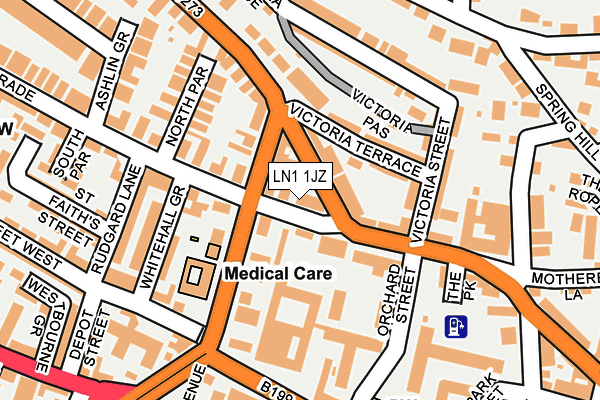 LN1 1JZ map - OS OpenMap – Local (Ordnance Survey) LN1 1JZ map - OS OpenMap – Local (Ordnance Survey)
