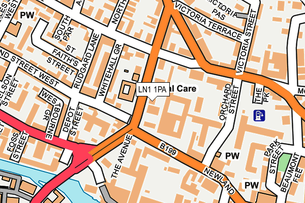 LN1 1PA map - OS OpenMap – Local (Ordnance Survey) LN1 1PA map - OS OpenMap – Local (Ordnance Survey)