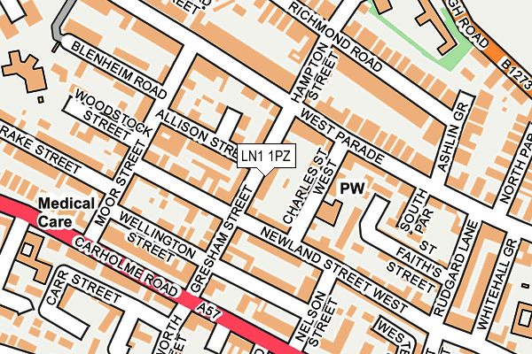 LN1 1PZ map - OS OpenMap – Local (Ordnance Survey) LN1 1PZ map - OS OpenMap – Local (Ordnance Survey)