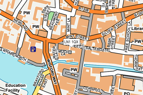 LN1 1QX map - OS OpenMap – Local (Ordnance Survey) LN1 1QX map - OS OpenMap – Local (Ordnance Survey)