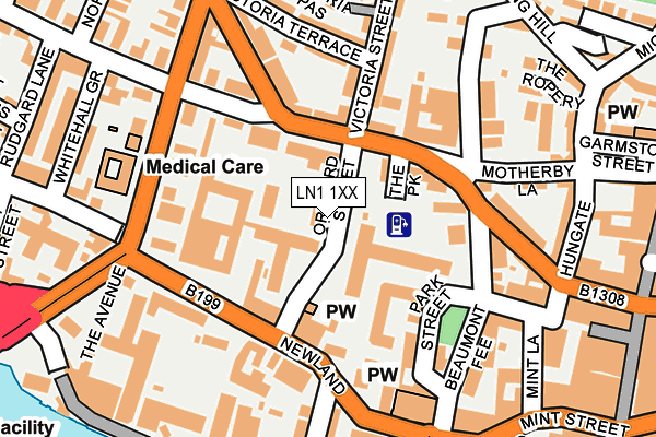 LN1 1XX map - OS OpenMap – Local (Ordnance Survey) LN1 1XX map - OS OpenMap – Local (Ordnance Survey)