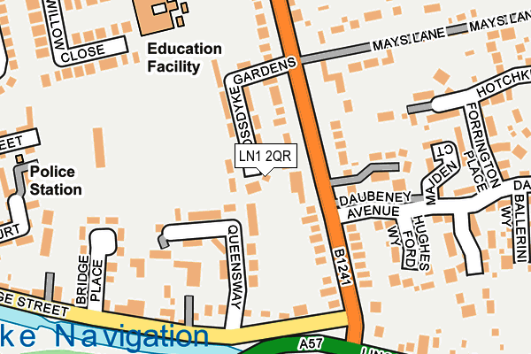 LN1 2QR map - OS OpenMap – Local (Ordnance Survey) LN1 2QR map - OS OpenMap – Local (Ordnance Survey)