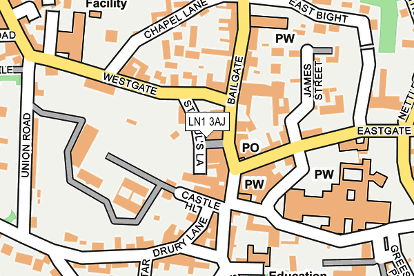 LN1 3AJ map - OS OpenMap – Local (Ordnance Survey) LN1 3AJ map - OS OpenMap – Local (Ordnance Survey)