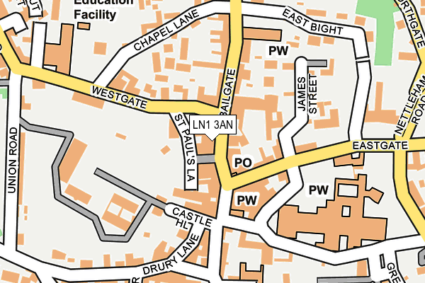 LN1 3AN map - OS OpenMap – Local (Ordnance Survey) LN1 3AN map - OS OpenMap – Local (Ordnance Survey)