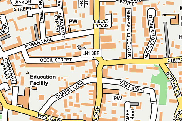 LN1 3BF map - OS OpenMap – Local (Ordnance Survey) LN1 3BF map - OS OpenMap – Local (Ordnance Survey)