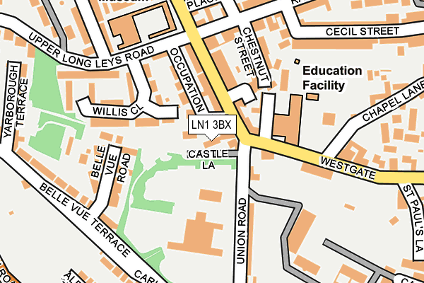 LN1 3BX map - OS OpenMap – Local (Ordnance Survey) LN1 3BX map - OS OpenMap – Local (Ordnance Survey)