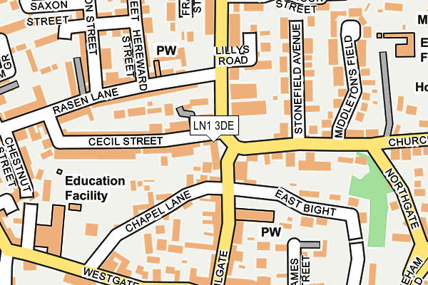 LN1 3DE map - OS OpenMap – Local (Ordnance Survey) LN1 3DE map - OS OpenMap – Local (Ordnance Survey)